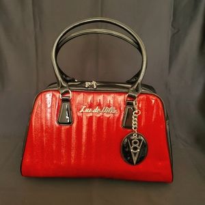 Lux de Ville Large Black and Red Hand Bag